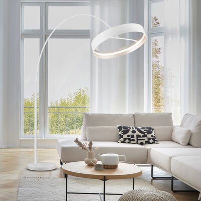 Musterring Loop LED-lattiavalaisin mattavalkoinen/hopea